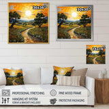 Vangogh Olive Grove In Province - Landscapes Canvas Wall Art