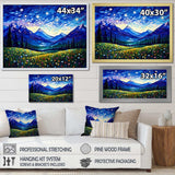 Vangogh Starry Night Over The Mountains - Landscapes Canvas Wall Art