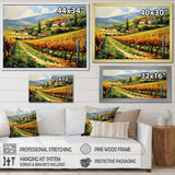 Vangogh Sunlit Vineyards II - Landscapes Canvas Wall Art