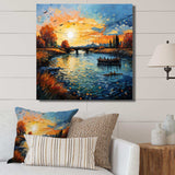 Vangogh The Bridge At Arles II - Landscapes Canvas Wall Art