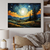 Vangogh The Swaying Cypress III - Landscapes Canvas Wall Art