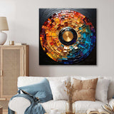 Colorful Vinyl Record Vinyl Mosaic II - Fashion Canvas Wall Art