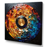 Colorful Vinyl Record Vinyl Mosaic II - Fashion Canvas Wall Art