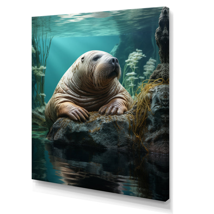 Walrus Arctic Serenity - Walrus Living Room Wall Art