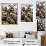 Walrus Family Portrait - Walrus Canvas Wall Art