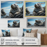 Walrus Coastal Majesty - Walrus Canvas Wall Art