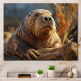 Walrus Golden Tusks - Walrus Wall Decor