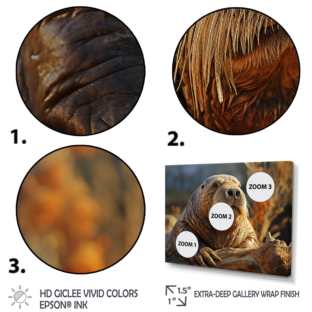 Walrus Golden Tusks - Walrus Wall Decor
