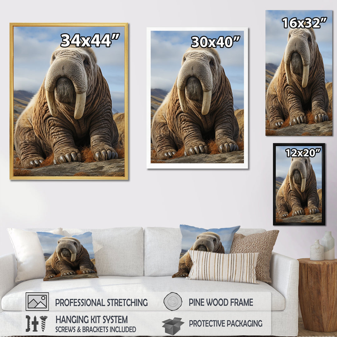 Walrus Majestic Ivory - Brown Walrus Wall Art