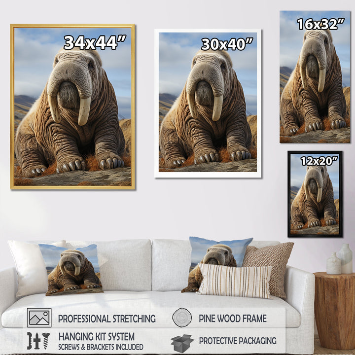 Walrus Majestic Ivory - Brown Walrus Wall Art