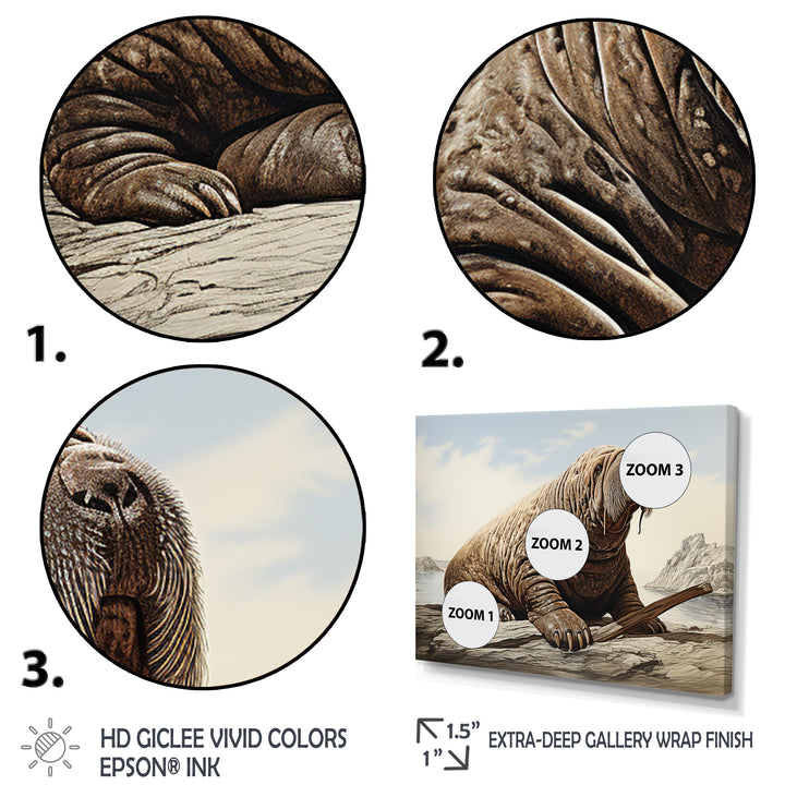 Walrus Regal - Walrus Framed Canvas Art