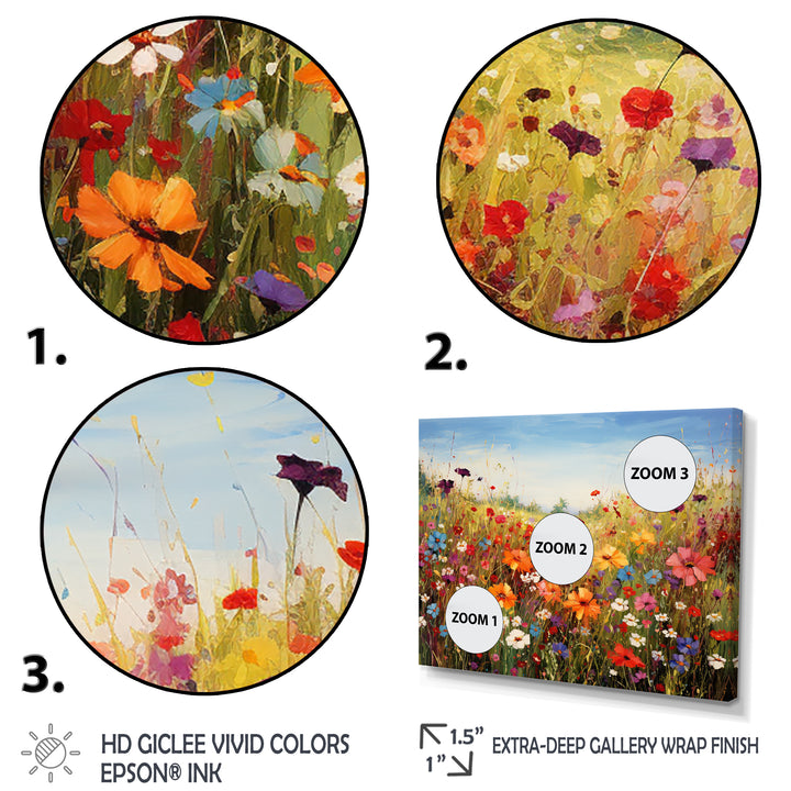 Colorful Wildflowers Meadow Blooms I - Multi-Panels