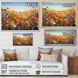 Colorful Wildflowers Meadow Blooms I - Floral Canvas Wall Art