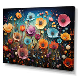 Colorful Wildflowers Whimsical Blooms - Floral Canvas Wall Art