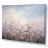 Purple Wildflowers Whispering Breeze II - Floral Canvas Wall Art