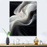 White Black Abstract Turbulence - Architecture Canvas Wall Art