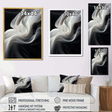 White Black Abstract Turbulence - Architecture Canvas Wall Art