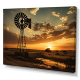 Texas Rustic Windmills - Architecture Canvas Wall Art