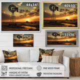 Texas Rustic Windmills - Architecture Canvas Wall Art