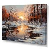 Frozen Wilderness Winter Landscape III - Landscapes Canvas Wall Art