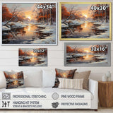 Frozen Wilderness Winter Landscape III - Landscapes Canvas Wall Art