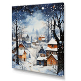 Harmony Of Winter Village IV - Landscapes Canvas Wall Art