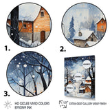 Harmony Of Winter Village IV - Landscapes Canvas Wall Art