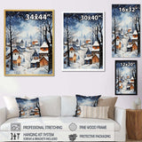 Harmony Of Winter Village IV - Landscapes Canvas Wall Art