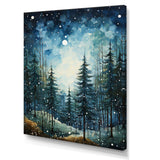 Winter Snowy Evergreen I - Landscapes Canvas Wall Art