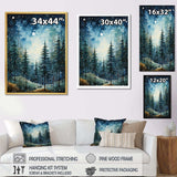 Winter Snowy Evergreen I - Landscapes Canvas Wall Art