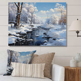 Winter Snowy Serenity I - Landscapes Canvas Wall Art