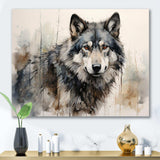 Wolf Lone Wanderer - Animals Canvas Wall Art