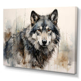 Wolf Lone Wanderer - Animals Canvas Wall Art