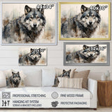 Wolf Lone Wanderer - Animals Canvas Wall Art