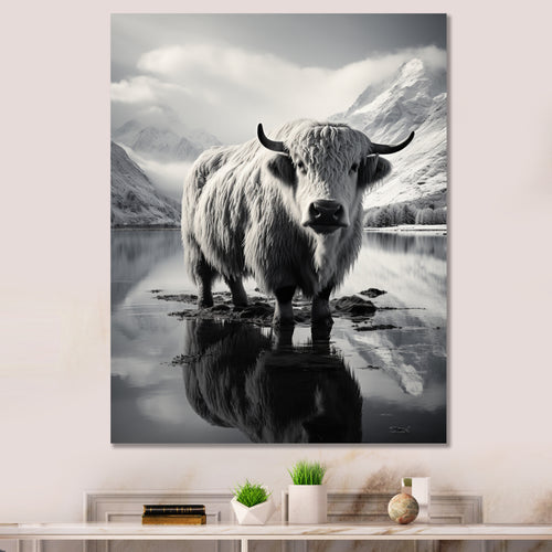 Yaks Serenade Of The Peak - Gray Yaks Wall Art