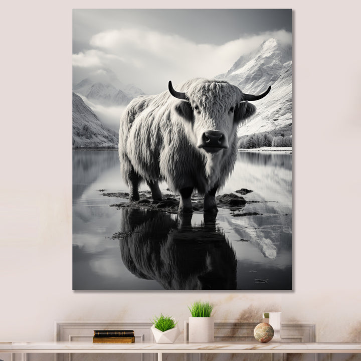 Yaks Serenade Of The Peak - Gray Yaks Wall Art