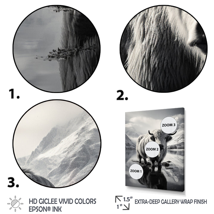 Yaks Serenade Of The Peak - Gray Yaks Wall Art