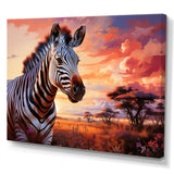 Zebra Scenery In Africa - Zebra Canvas Wall Art