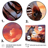 Zebra Scenery In Africa - Zebra Canvas Wall Art
