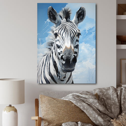 Contemporary Zebra Portrait - Zebra Wall Decor
