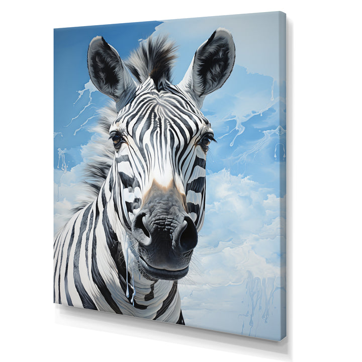 Contemporary Zebra Portrait - Zebra Wall Decor