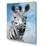Contemporary Zebra Portrait - Zebra Wall Decor