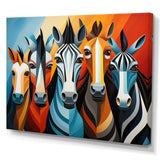 Zebra Cubist Family - Zebra Wall Art Prints