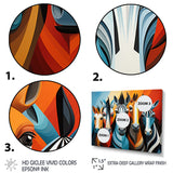 Zebra Cubist Family - Zebra Wall Art Prints