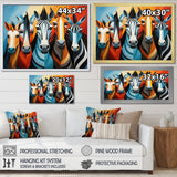 Zebra Cubist Family - Zebra Wall Art Prints