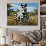 Zebra Realistic Wildlife Portrait - Zebra Wall Decor