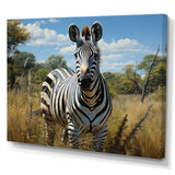 Zebra Realistic Wildlife Portrait - Zebra Wall Decor