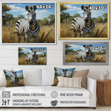 Zebra Realistic Wildlife Portrait - Zebra Wall Decor