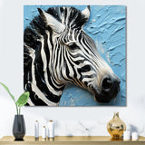 White Blue Zebra Collage - Zebra Wall Art Prints