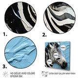 White Blue Zebra Collage - Zebra Wall Art Prints